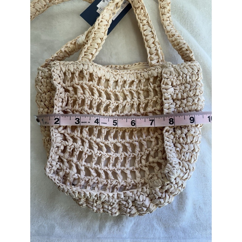 Universal Thread Women's AMORE Straw Crochet Mini Tote Crossbody Bag - NWT - Picture 9 of 10